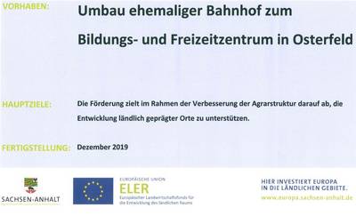 ELER Logo Umbau Bahnhof Osterfeld © ELER ELER LOGO